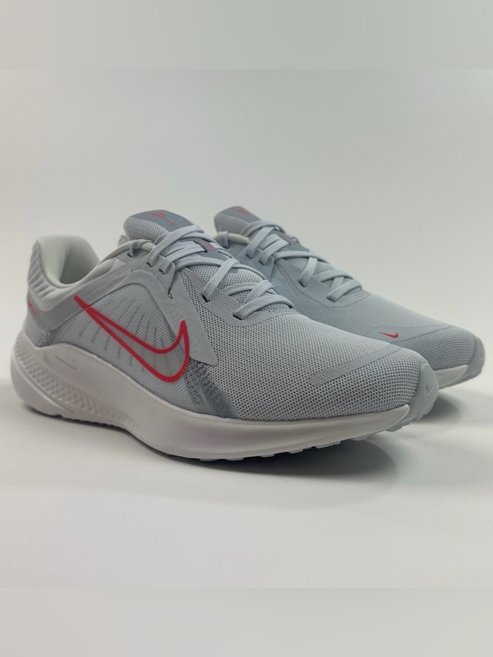 Nike Quest 5 Gray Red Womens Sneakers Shoes Athletic Running Casual DD9291-007